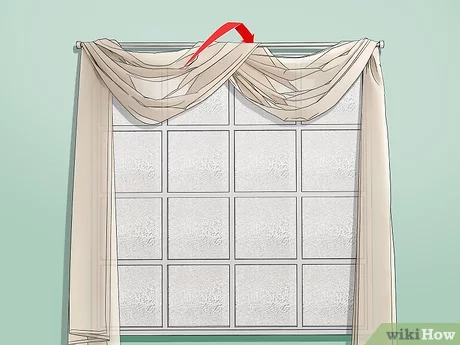 How to Hang Scarf Curtains